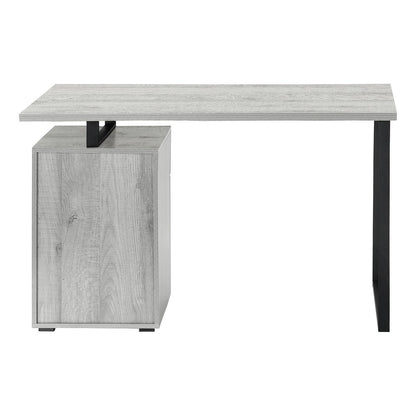 47" Gray and Black Wood and Metal Sled Computer Desk
