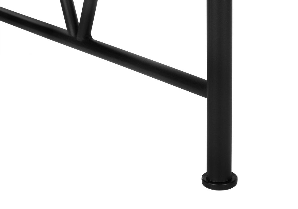 47" Light Brown And Black Wood And Iron Computer Desk With And Three Drawers