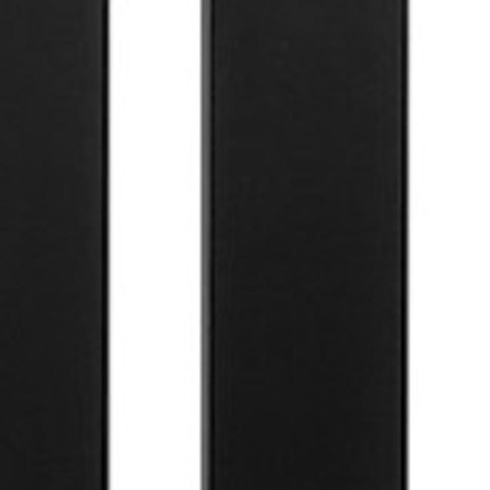 47" White and Black Wood and Metal Sled Computer Desk With Three Drawers