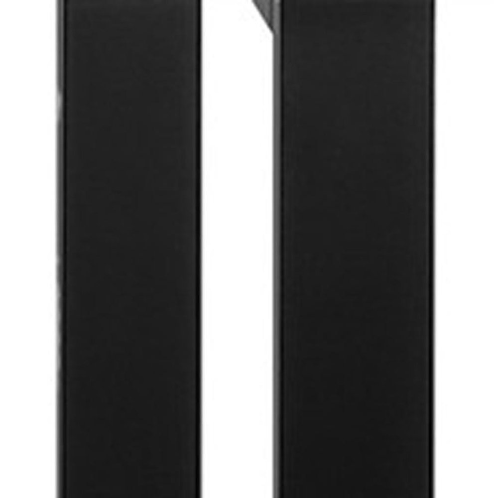 47" White and Black Wood and Metal Sled Computer Desk With Three Drawers