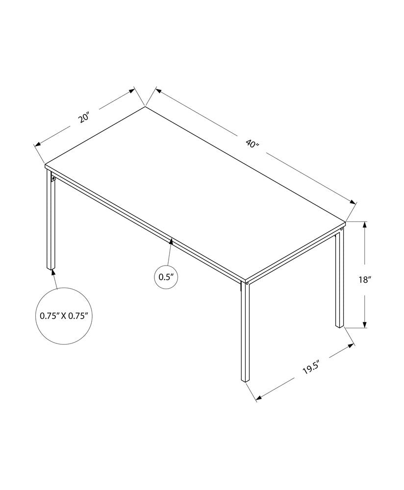 40" Taupe And Black Metal Coffee Table