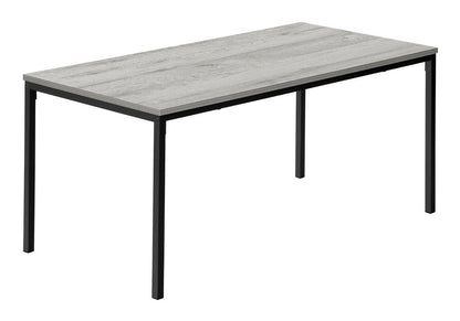 40" Gray And Black Wood And Metal Coffee Table