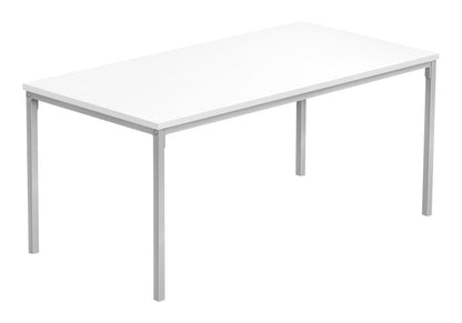 40" White And Silver Metal Coffee Table