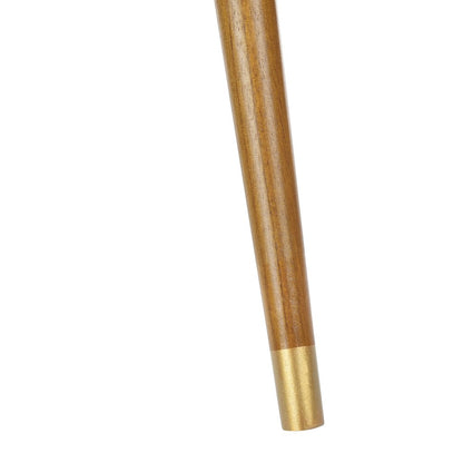 44" Natural And Brown Solid Wood Coffee Table With Drawer And Shelf