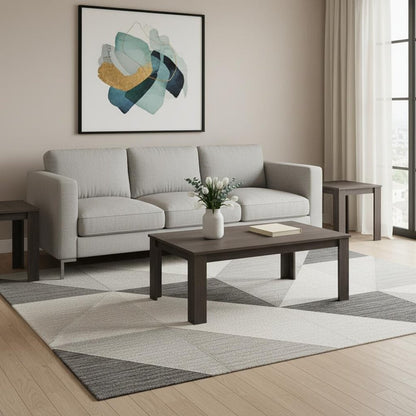 Set of Three 44" Oak Coffee Table