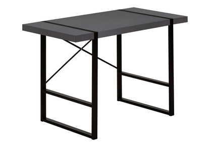 49" Gray and Black Computer Desk