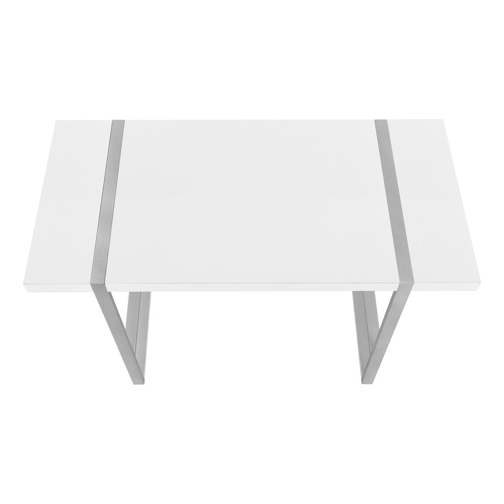 49" White and Gray Computer Desk