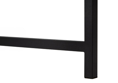 58" Gray and Black Faux Stone Wood And Metal Corner Computer Desk