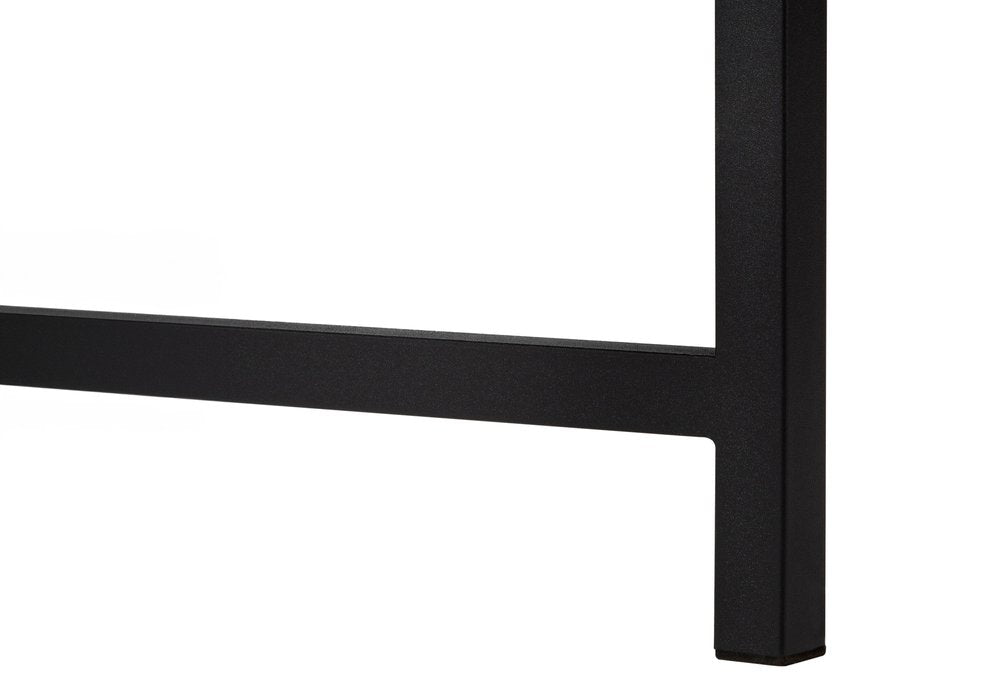 58" Gray and Black Faux Stone Wood And Metal Corner Computer Desk