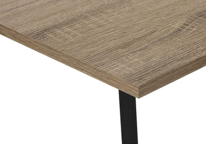 47" Taupe and Black L Shape Computer Desk