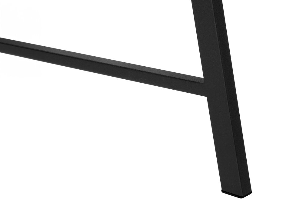 47" Espresso and Black Wood and Metal Corner Trestle Computer Desk