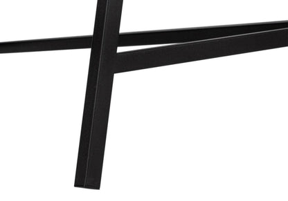 32" Taupe and Black Wood and Metal Sled Computer Desk With Four Drawers