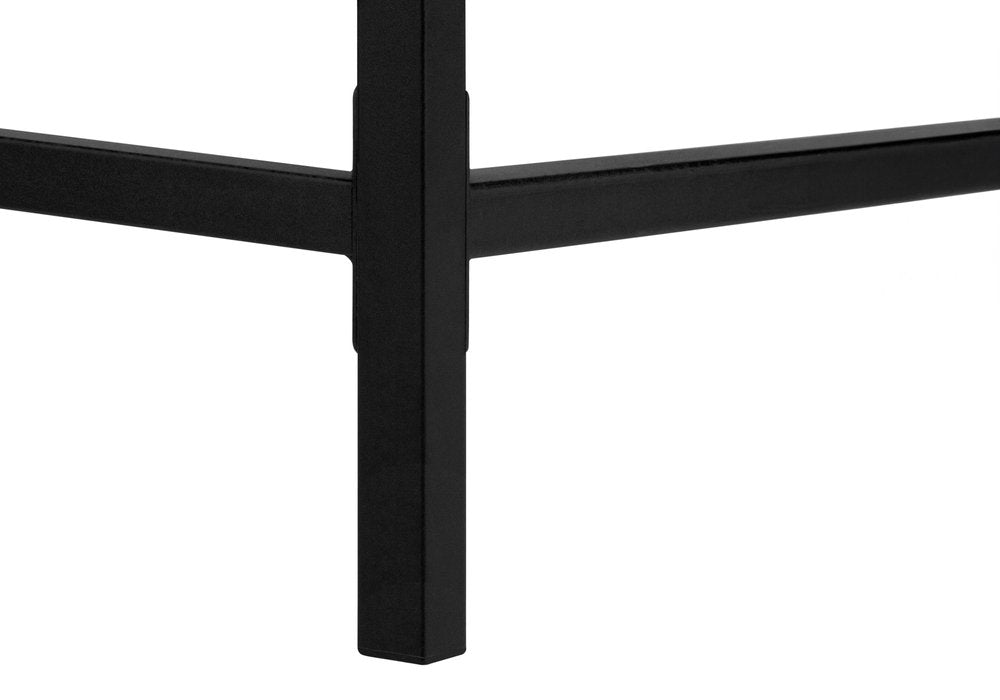 47" Gray and Black Wood and Metal H-Shape Computer Desk With Two Drawers