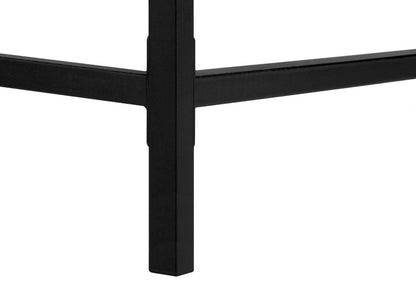 47" Gray and Black Wood and Metal H-Shape Computer Desk With Two Drawers