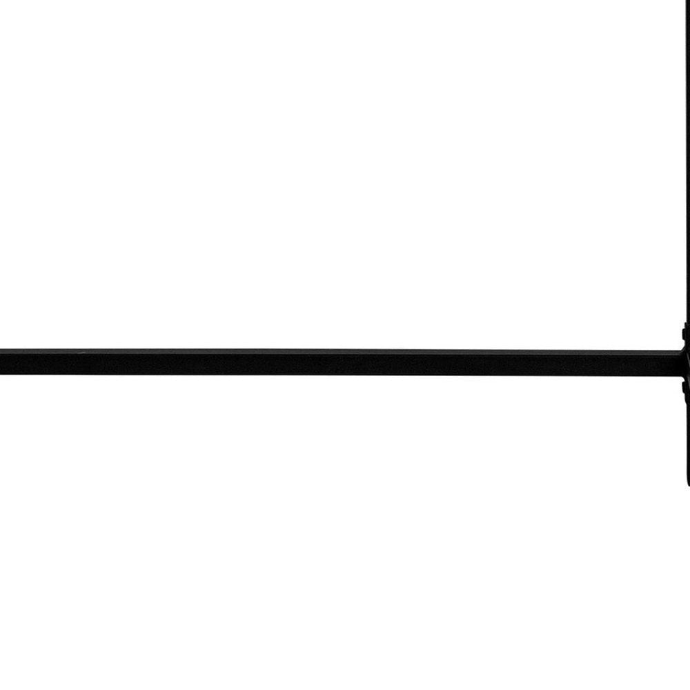 47" Gray and Black Wood and Metal H-Shape Computer Desk With Two Drawers