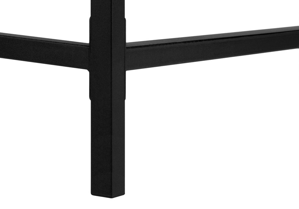 47" Brown and Black Wood and Metal H-Shape Computer Desk With Two Drawers