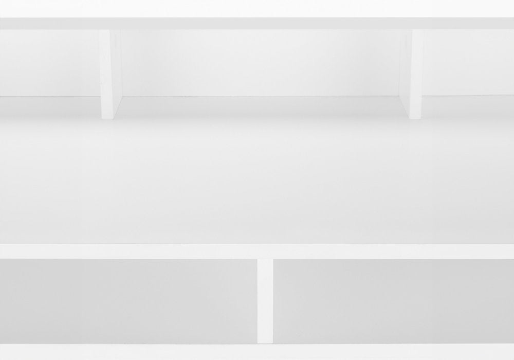 47" White Wood and Metal Computer Desk