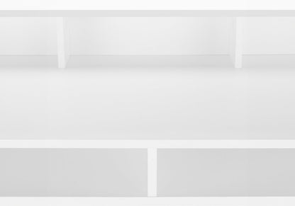 47" White Wood and Metal Computer Desk