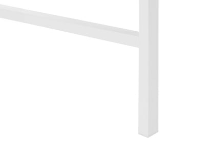 47" White Wood and Metal Computer Desk