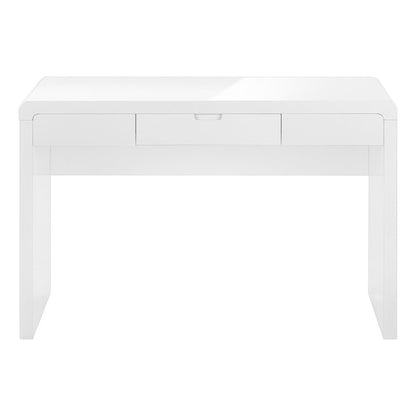 47" White Wood Sled Computer Desk