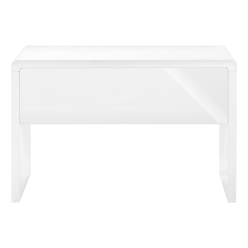 47" White Wood Sled Computer Desk