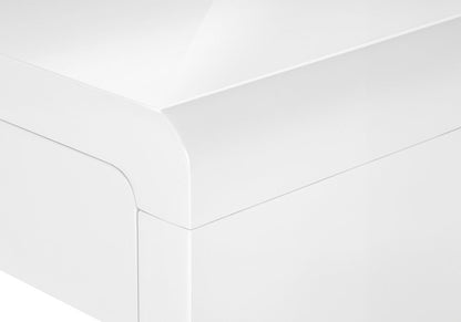 47" White Wood Sled Computer Desk