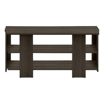 42" Brown Wood Open Shelving TV Stand