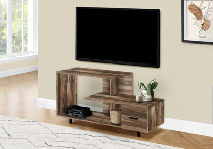 47" Brown Cabinet Enclosed Storage TV Stand