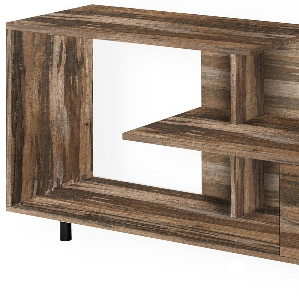 47" Brown Cabinet Enclosed Storage TV Stand
