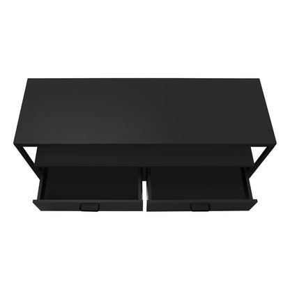 47" Black Cabinet Enclosed Storage TV Stand