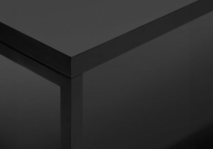47" Black Cabinet Enclosed Storage TV Stand