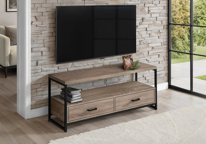 47" Deep Taupe Cabinet Enclosed Storage TV Stand