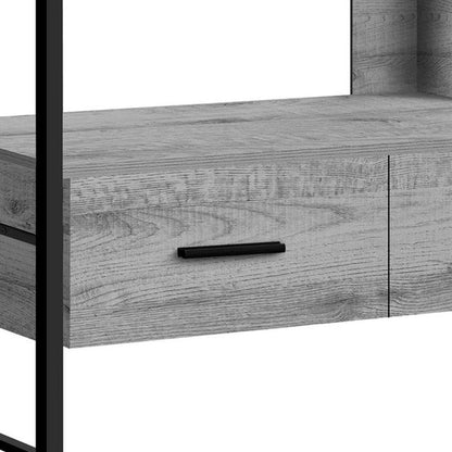 49" Gray Cabinet Enclosed Storage TV Stand