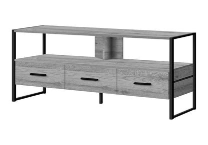 49" Gray Cabinet Enclosed Storage TV Stand