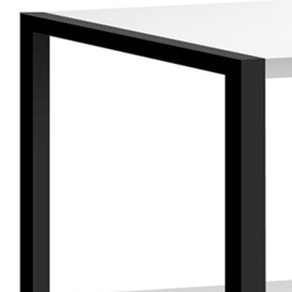 49" White Cabinet Enclosed Storage TV Stand