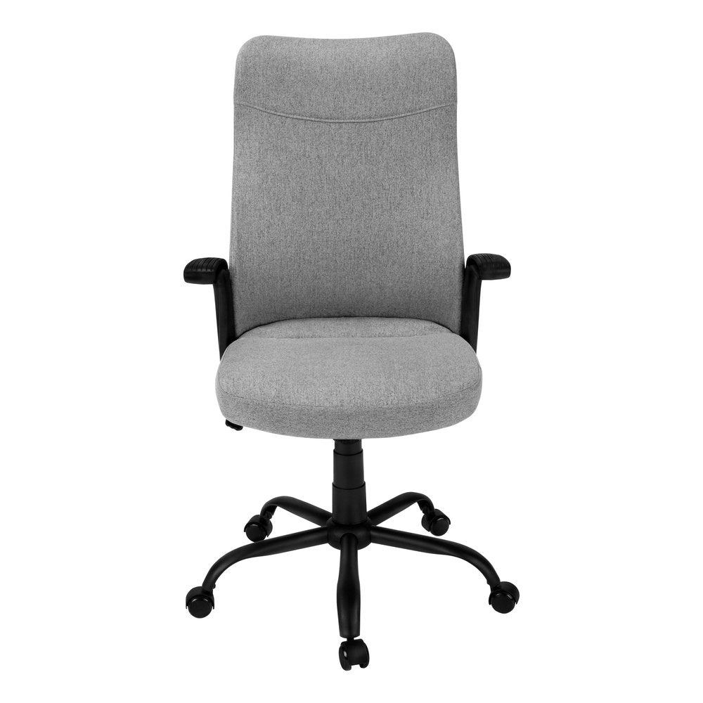 Gray and Black Rolling Drafting Chair