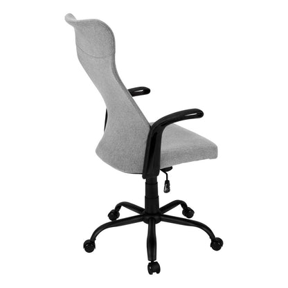Gray and Black Rolling Drafting Chair