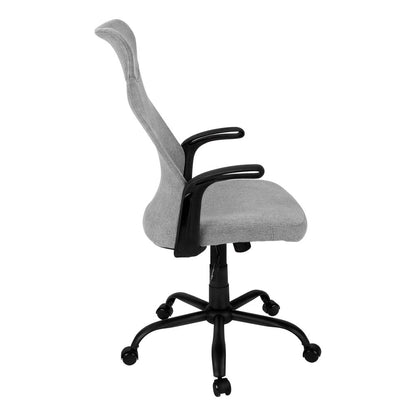 Gray and Black Rolling Drafting Chair