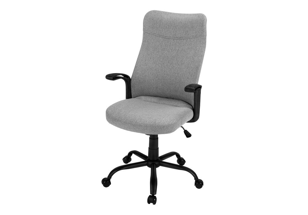 Gray and Black Rolling Drafting Chair