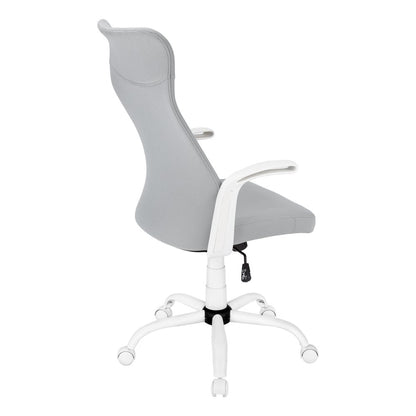 Gray and White Rolling Drafting Chair