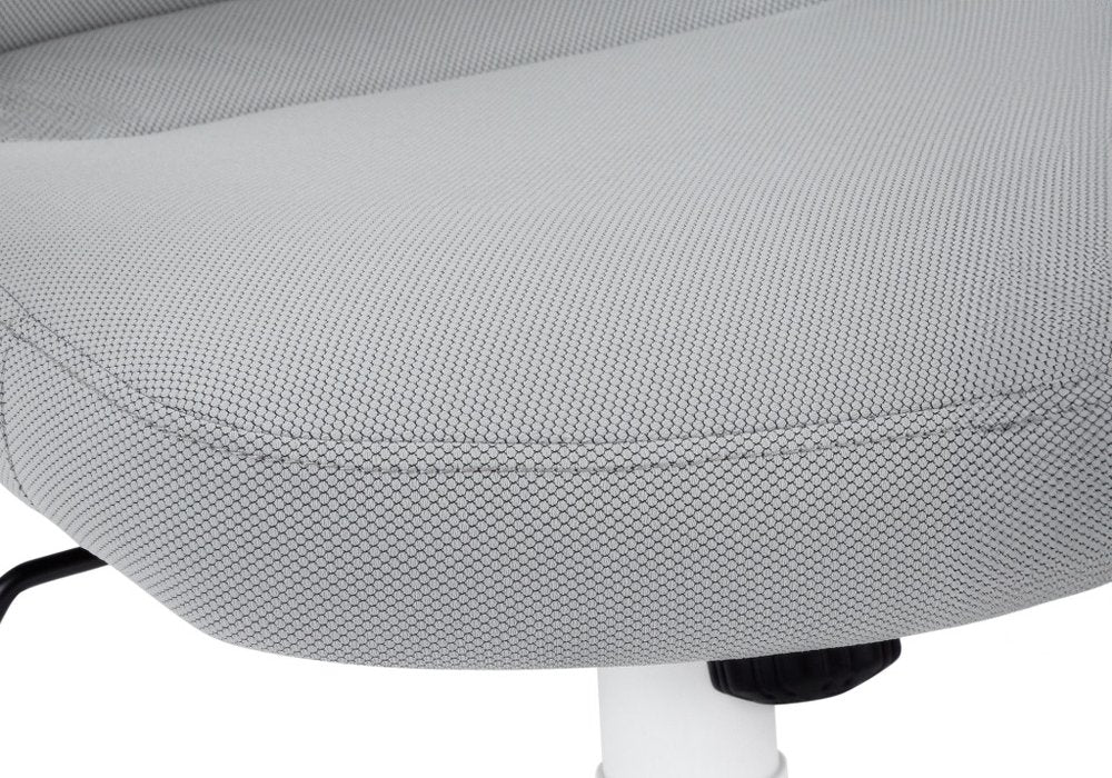 Gray and White Rolling Drafting Chair