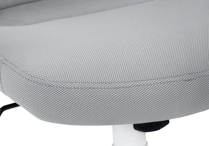 Gray and White Rolling Drafting Chair