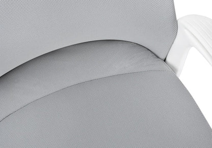 Gray and White Rolling Drafting Chair