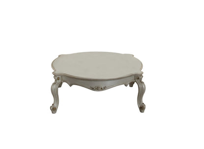 54" Pearl Wood And Polyresin Coffee Table