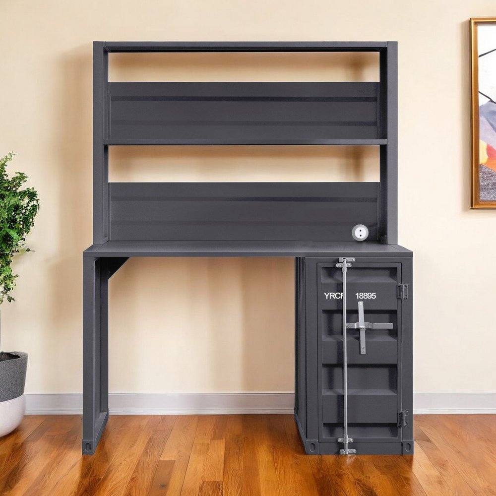 47" Gunmetal Iron Writing Desk