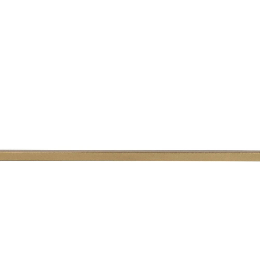 50" White and Gold Writing Desk With Two Drawers