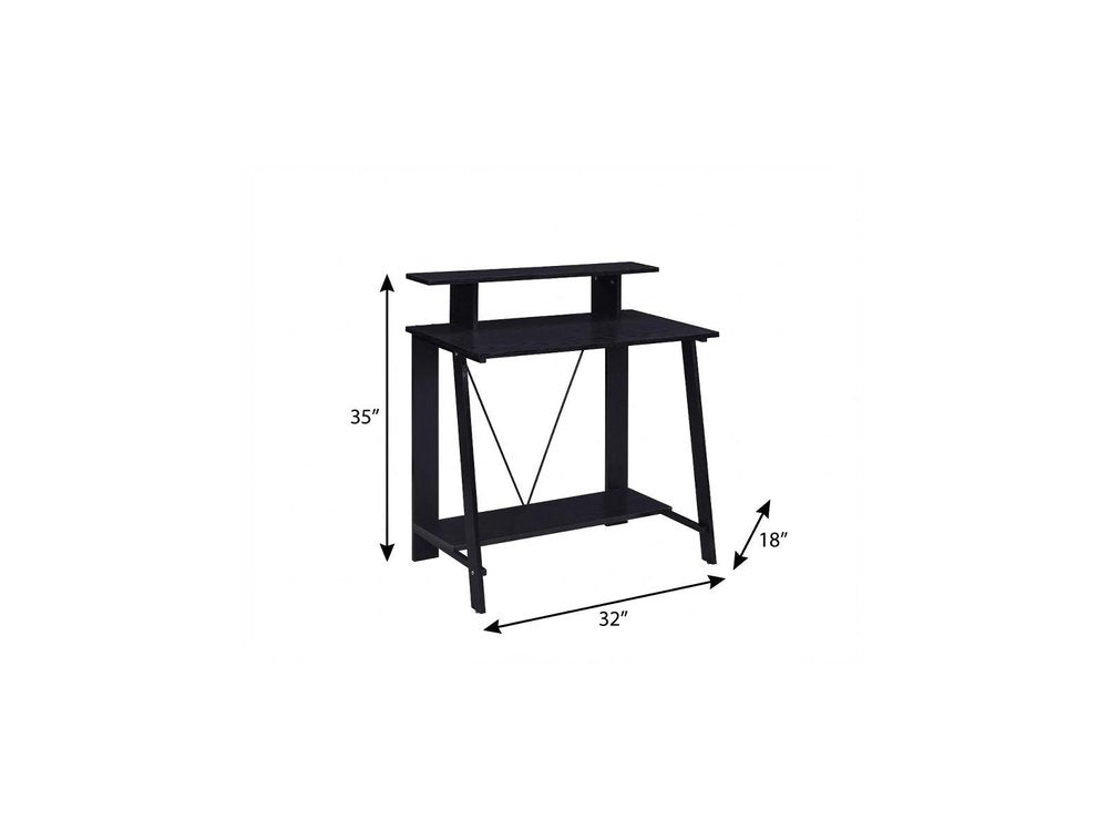 32" Black Writing Desk