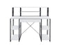47" White and Black Computer Desk