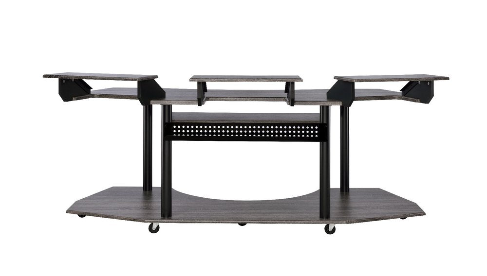 83" Black Music Recording Studio Desk