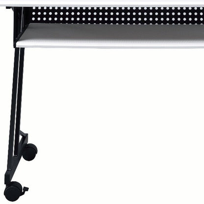 47" White and Black Computer Desk